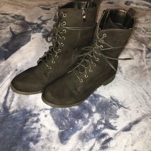 Black combat boots